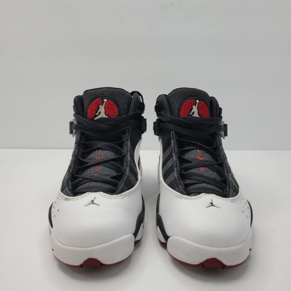 Nike Air Jordan 6 Ring GS Youth Black White Gym Red 323419-012 US Size 4.5Y - Picture 3 of 8
